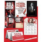 Asla Vazgeçme - Ayraç - Kartpostal - Poster - Parsel Parsel - 2026 Ajanda İstikbal - İstikbal Ahşap Duvar Takvimi - Masa Takvimi