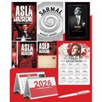 Asla Vazgeçme - Ayraç - Kartpostal - Poster - Sarmal - 2026 Ajanda İstikbal - İstikbal Ahşap Duvar Takvimi - Masa Takvimi