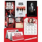 Asla Vazgeçme - Ayraç - Kartpostal - Poster - Solcular - 2026 Ajanda İstikbal - İstikbal Ahşap Duvar Takvimi - Masa Takvimi