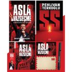 Asla Vazgeçme - Ayraç - Kartpostal - Poster - SS - Atatürk İmza Baskılı Kalem