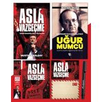 Asla Vazgeçme - Ayraç - Kartpostal - Poster - Uğur Mumcu - Atatürk İmza Baskılı Kalem