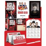 Asla Vazgeçme - Ayraç - Kartpostal - Poster Ve Bak İşte bahar Geldi - 2026 Ajanda Kalpaklı - Ata Ahşap Duvar Takvimi - Masa Takvimi