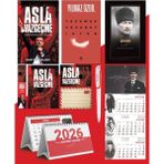 Asla Vazgeçme - Ayraç - Kartpostal - Poster - Yaşamak Cesaret Ister - 2026 Ajanda Komutan - Gazi Duvar Takvimi - Masa Takvimi