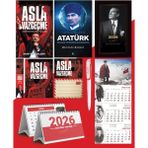 Asla Vazgeçme - Ayraç - Kartpostal - Poster - Yüzyılların Lideri Atatürk - 2026 Ajanda Istikbal - Sakarya Duvar Takvimi - Masa Takvimi