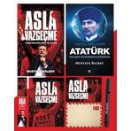 Asla Vazgeçme - Ayraç - Kartpostal - Poster - Yüzyılların Lideri Atatürk - Atatürk İmza Baskılı Kalem