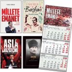 Asla Vazgeçme - Millete Emanet - Yalnız Değilsin Başkan ve Gemici Duvar Takvimi-Me - Komutan 2026 Ajanda