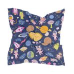 Aslan Başı Kare Saten Baş Eşarp Bandanalar Kadınlar için Hafif Şal Eşarp Saç Bandı Tüm Mevsimler için, Sevimli Uzay Bebek, Tek Beden