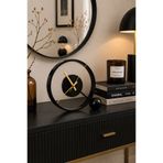 ASLAN DEKOR Modern Minimalist Metal Masa Saati 25 Cm | Sessiz Akar Mekanizmalı Dekoratif Masaüstü Saat | Piano Black, Gold, Mat Siyah ve Gümüş Gri Renk Seçenekleri