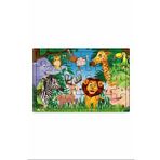 Aslan Kıral Ve Arkadaşları 3-9 Yaş İçin 24 Parçalı Ahşap Puzzle Yapboz