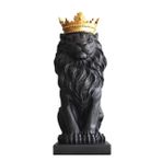 Aslan Kral Obje Siyah Gold Taçlı