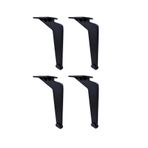 ASLAN METAL VE PLASTİK 20 Cm Lama Model Siyah Metal Mobilya, Dolap, Koltuk, Tv Ünitesi Ayakları Metal (4 ADET)