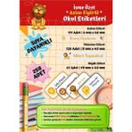 Aslan Okul Etiketi Defter Etiketi Kalem Etiketi Kişiye Özel Suya Dayanıklı Isim Yazılabilien - 1 - Çok Renkli