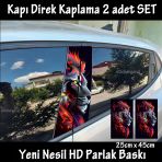 Aslan Oto Kapı Sticker 2Li Sağ Sol Kapı Direk İçin Folyo Kaplama - Tuning Modifiye Görünüm