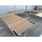 Aslan Portatif Pazarcı tahtası Katlamalı tezgah Tahtası Kampet Tahtası Mdf 8mm(Demir Hariç) - 200 CM