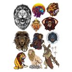 Aslan Sticker Set -5 12 Parça Telefon, Tablet, Defter, Laptop Sticker