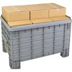 Aslan Ticaret Tekerleksiz Plastik Tekne / Endüstriyel Taşıma Kasası 60x80x63 (EnxBoyxYükseklik)