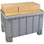 Aslan Ticaret Tekerleksiz Plastik Tekne / Endüstriyel Taşıma Kasası 80x120x92 (EnxBoyxYükseklik)