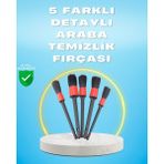 Aslanoğlu Store 5'li Araba Temizlik Fırçaları-Farklı Boyutlu Fırçalarla Derinlemesine Temizlik