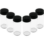 Aslanoğlu Store 6 Parça Cam Baharatlik Tuzluk Plastik Kapak 225 ml