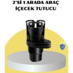 Aslanoğlu Store Araç Ikili Bardak Tutucu Ayarlanabilir Genişlik 360° Döner Sistem