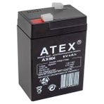 Aslanoğlu Store Atex 6 Volt 4 Ah Işıldak Aküsü Uzun Ömürlü Siyah Kuru Akü 70*48*101 Mm