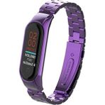 Aslanoğlu Store Mi Band 4 Metal Baklalı Kordon (Saat Değildir) - Mor