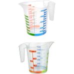 Aslanoğlu Store Ölçü Kabı Dereceli Renkli 1000 ml + 300 ml Set