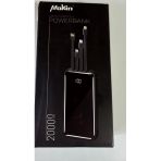 Aslantıc Mokın 20.000 mAh 3 Kablolu Siyah Powerbank