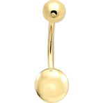 Aslı Gold 8 Mm Altın Düz Toplu Göbek Piercingi (PC0064)