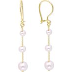 Aslı Gold Altın 5 Cm İnci Sallantılı Küpe (KP0080)