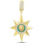 Aslı Gold Altın Aslan Detaylı Kuzey Yıldızı Kolye Ucu (UC0285)