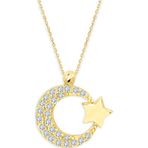 Aslı Gold Altın Ay Yıldız Kolye (KLY0374)