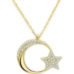 Aslı Gold Altın Ay Yıldız Kolye (KLY0435)