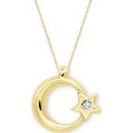 Aslı Gold Altın Ay Yıldız Minimal Kolye (KLY0377)