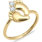 Aslı Gold Altın Bebek Ayağı Tasarımlı Yüzük (YZK0432)