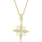 Aslı Gold Altın Beyaz Mineli Kuzey Yıldızı Charm Kolye (KLY1437)
