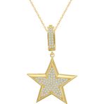 Aslı Gold Altın Charm Kilit Taşlı Yıldız Kolye (KLY1623)