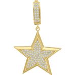 Aslı Gold Altın Charm Kilit Taşlı Yıldız Kolye Ucu (UC0360)