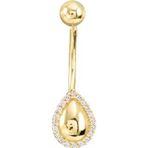 Aslı Gold Altın Damla Model Göbek Piercingi (PC0031)