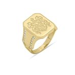 Aslı Gold Altın Kalp Motifli Yüzük (YZK1231)