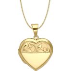 Aslı Gold Altın Kapaklı Kalp Model Madalyon Kolye (KLY1008)