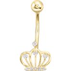 Aslı Gold Altın Taç Model Göbek Piercingi (PC0038)