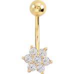 Aslı Gold Altın Taşlı Çiçek Piercing (PC0011)
