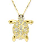 Aslı Gold Altın Taşlı Kaplumbağa Kolye (KLY0304)