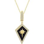 Aslı Gold Altın Taşlı Kuzey Yıldızı Unisex Kolye (KLY1625)