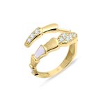 Aslı Gold Beyaz Mineli Taşlı Yılan Yüzük YZK0528