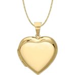 Aslı Gold Büyük Boy Altın Kapaklı Kalp Madalyon Kolye (KLY1007)