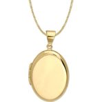 Aslı Gold Büyük Boy Oval Madalyon Altın Kolye (KLY0997)