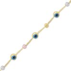 Aslı Gold Dorika Toplu Altın Nazar Bileklik (BLK0189)