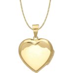 Aslı Gold Düz Yüzeyli Kalp Model Altın Madalyon Kolye (KLY1013)
